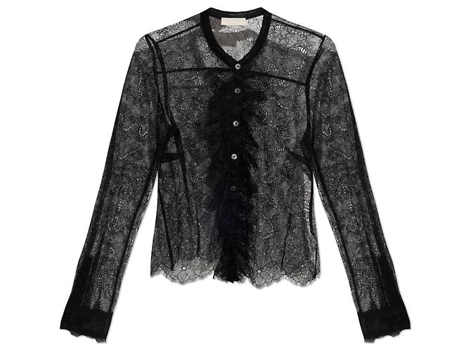 Camisa de encaje Cecile negra Ulla Johnson
