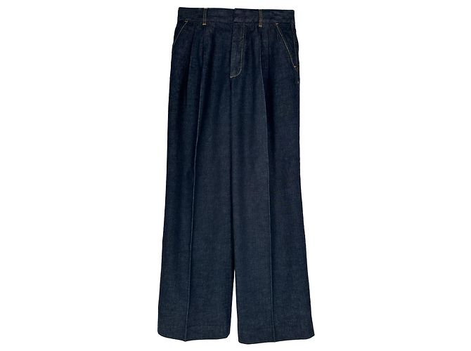 Vaqueros Illustration Wide-Leg de Zimmermann en algodón azul