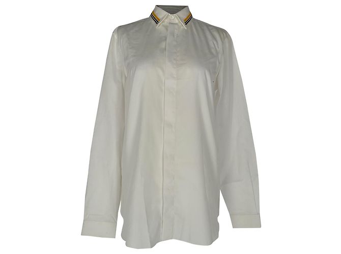 Red Valentino Chemise à col orné Valentino en coton blanc