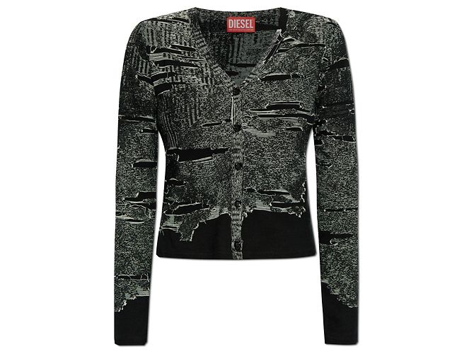 Cárdigan Diesel M-ALIMA-L negro de algodón