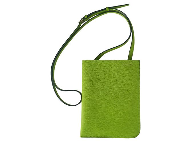 Bolsa de ombro Valextra em couro verde