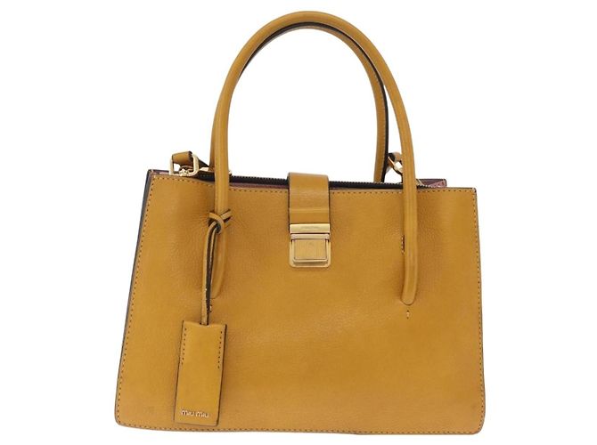Miu Miu Madras Convertible Compartment Leather Medium