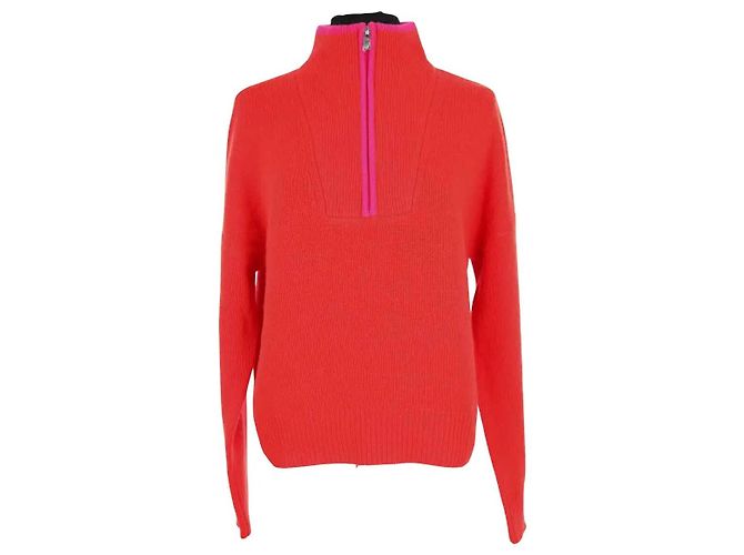 Autre Marque Pull col montant orange