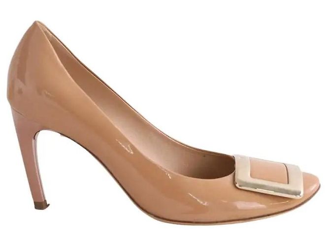 Roger Vivier Absatzschuhe camel Lackleder