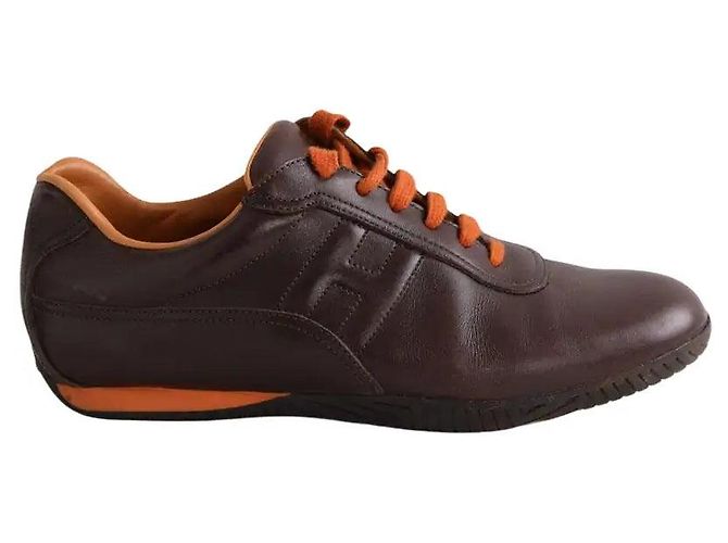 Hermès Sneaker aus Leder braun