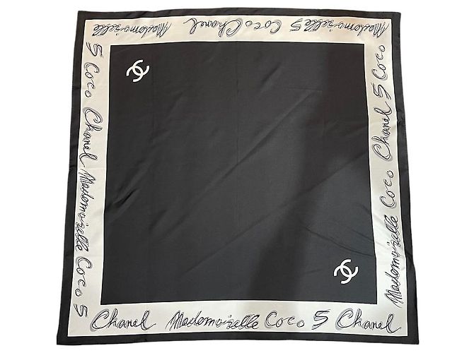 Foulard Chanel Coco 5 nero