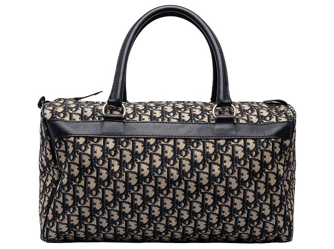 Borsa da viaggio Dior Oblique Canvas blu