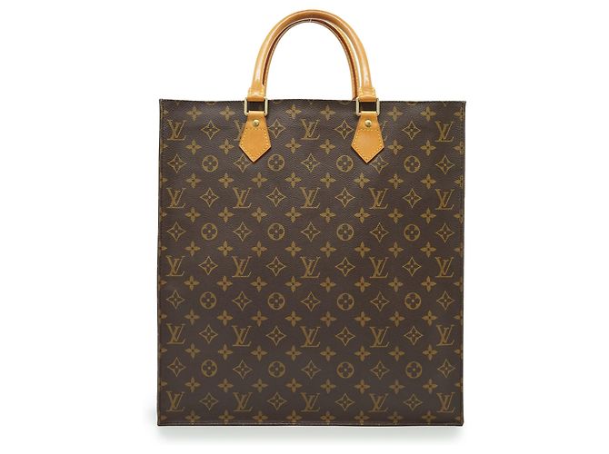 Louis Vuitton Monogram Sac Plat Marrone Tela e Pelle