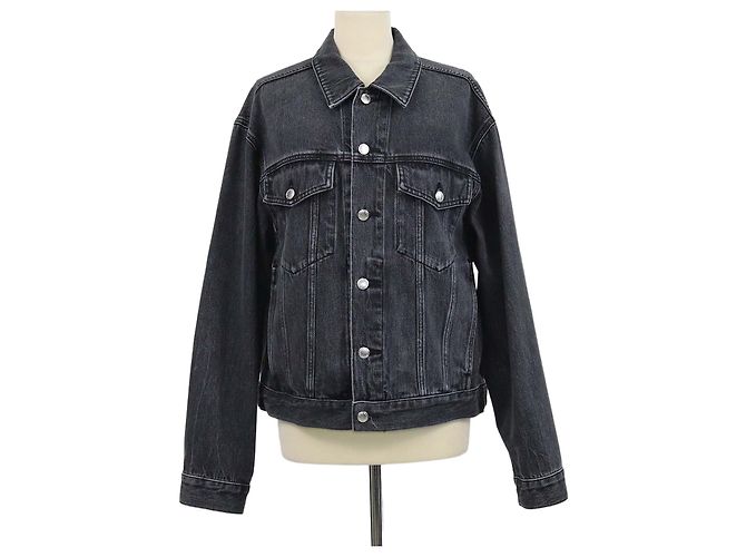 Alexander Wang Alexander Wanf Black Denim Button Up Jacket