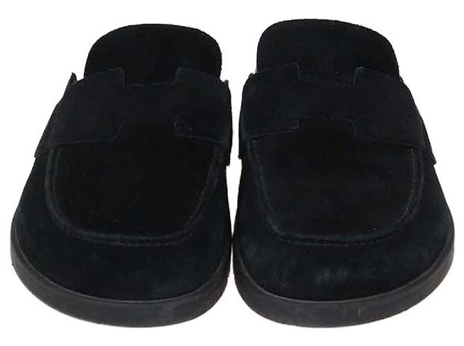 Hermès Hermes Black Suede Go Mule