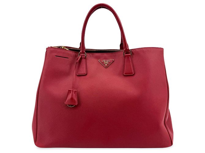 Prada Double Zip Lux Vernice Saffiano Leather Medium