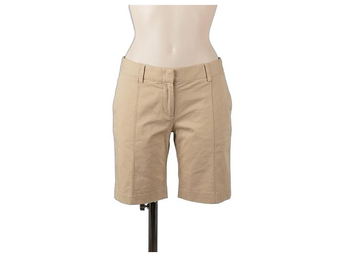 Fendi Pantalones Cortos de Algodón Beige