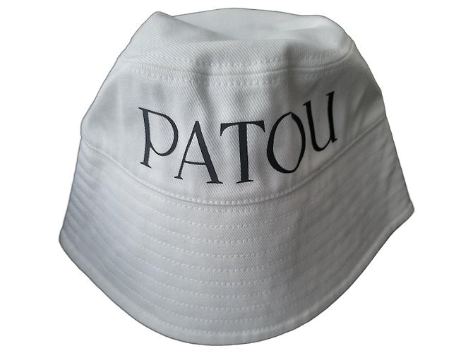 Jean Patou Patou Cappello a Secchiello Bianco in Cotone