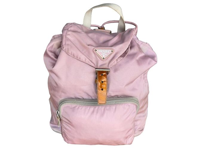 Prada Tessuto Nylon Backpack in Light Pink