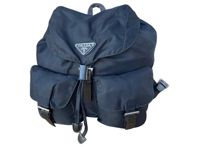Prada Tessuto Nylon Backpack Dark Navy