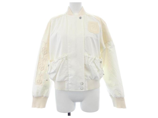 Blouson de nylon Hermès blanco