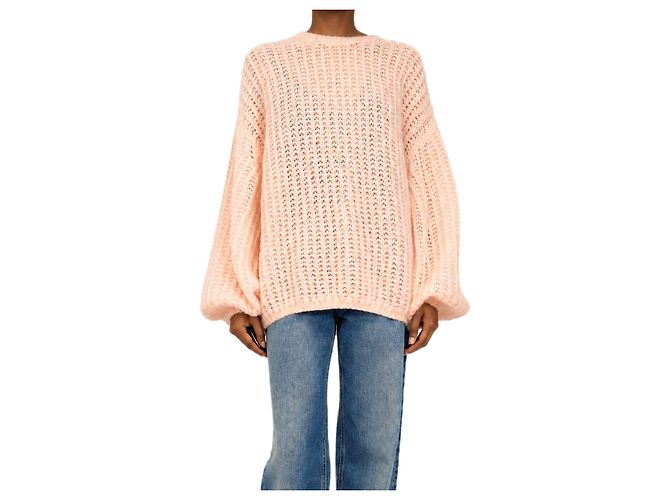 Totême Camisola de mohair bufante rosa - size S