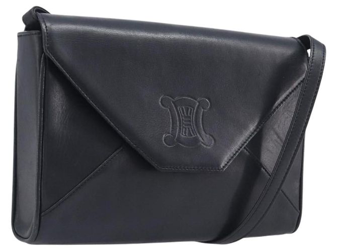 Céline CELINE Shoulder Bag Leather Black