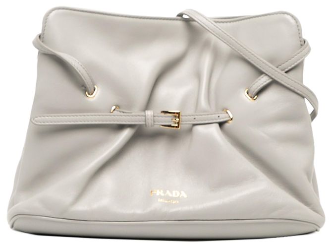 Prada Bolsa de Ombro Dada Small em Nappa cinza