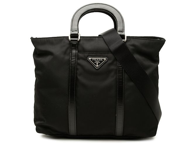 Borsa Satchel Prada in Tessuto nero