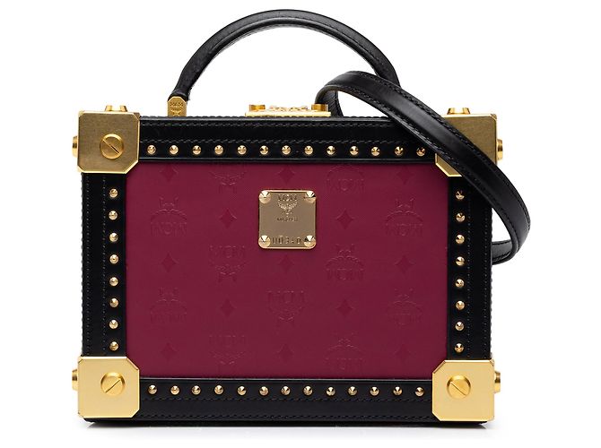Sac Satchel MCM Odeon Berlin en cuir de veau violet