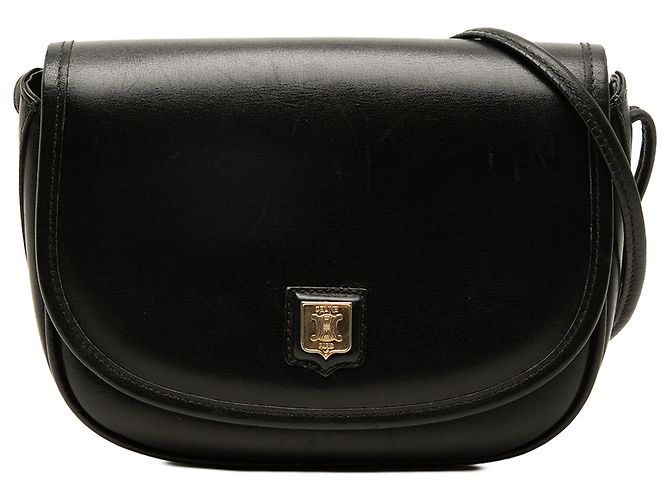 Céline Celine Borsa a tracolla Macadam in pelle nera