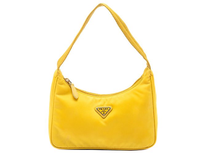 Re-Edition Prada Borsa a tracolla Mini Tessuto Re Edition 2000 Gialla