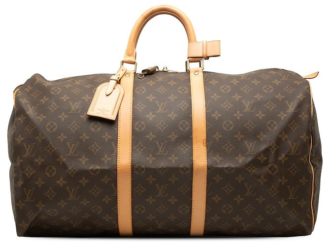 Louis Vuitton Brown Monogram Keepall 55