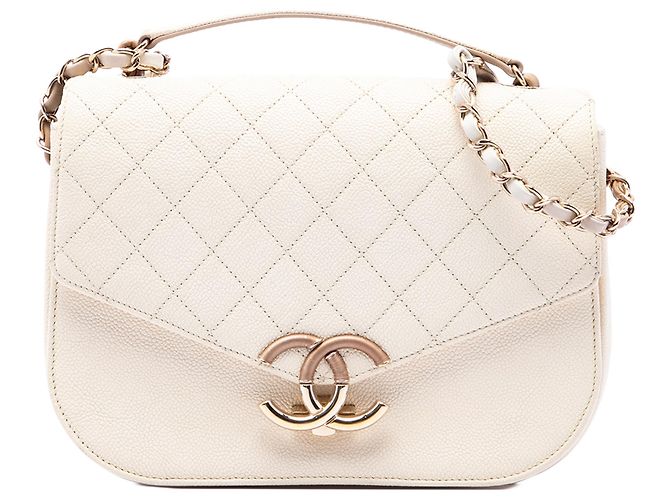 Chanel Brown Medium Caviar Paris Cuba Thread Around Flap