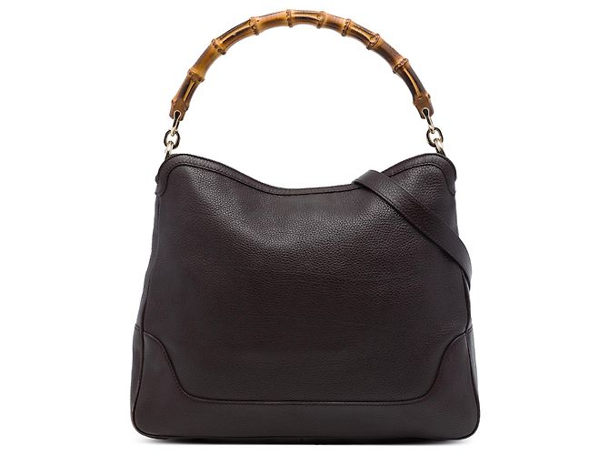 Bolsa Gucci Diana em couro de bezerro marrom com alça de bambu