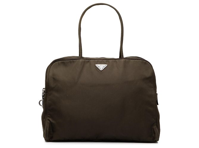 Bolsa Prada em Tessuto castanha