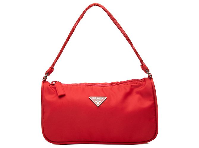 Pochette Prada in Tessuto rosso
