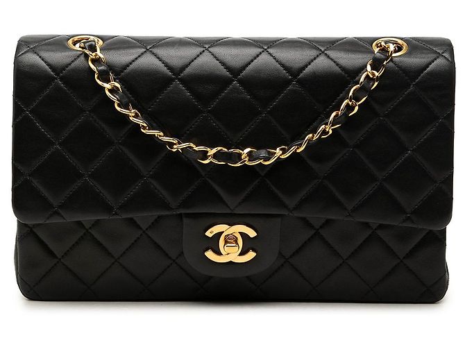 Chanel Black Medium Classic Lambskin Double Flap