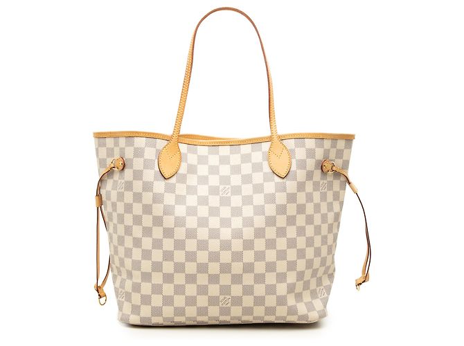 Louis Vuitton White Damier Azur Neverfull MM