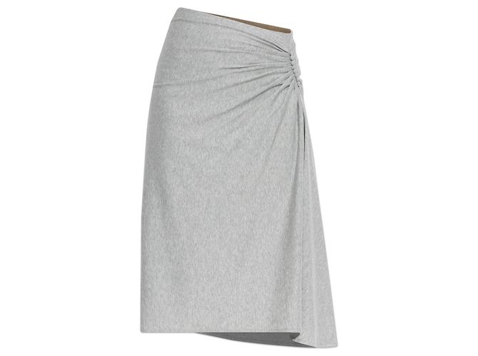 Dries Van Noten Falda Hevira de algodón gris