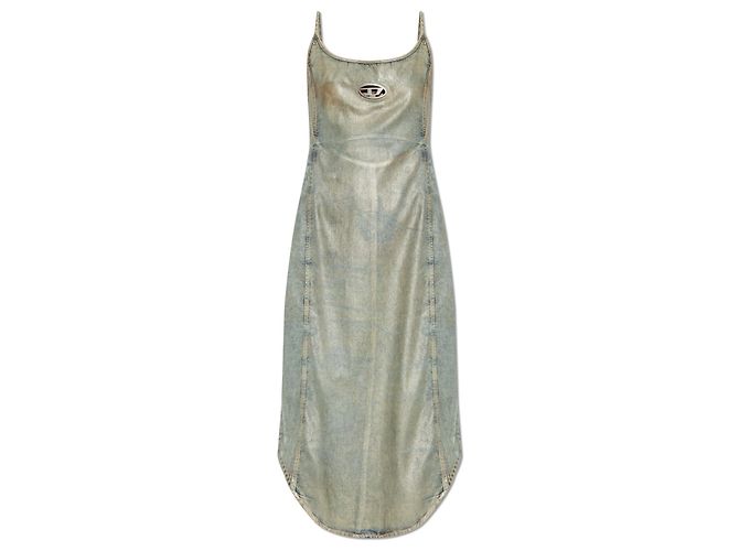Vestido midi Diesel DE-VERA-S beige de algodón