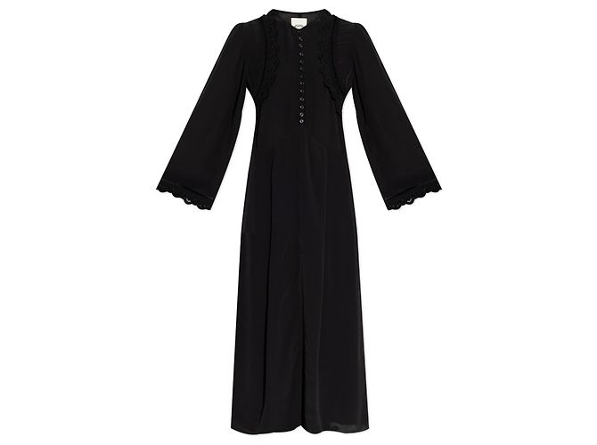 Isabel Marant Faustina Kleid Schwarz Viskose
