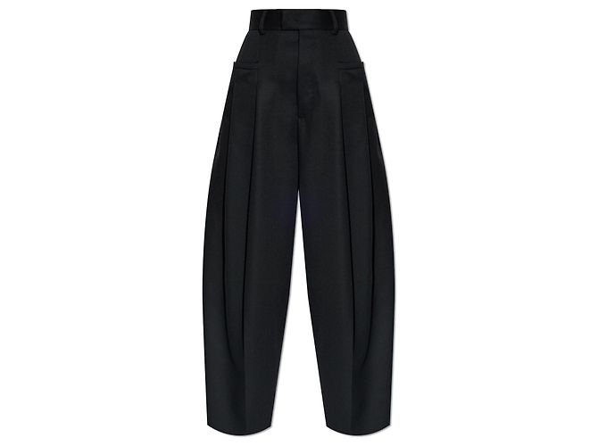 Dsquared2 Black Wool Palazzo Trousers