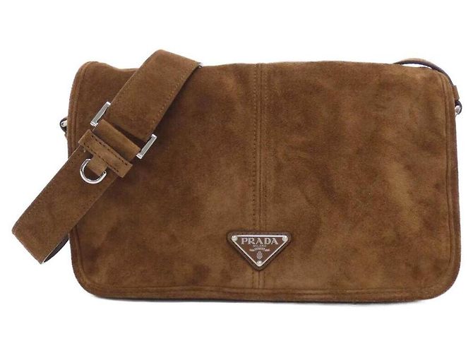 Bolsa de Ombro Prada em Camurça