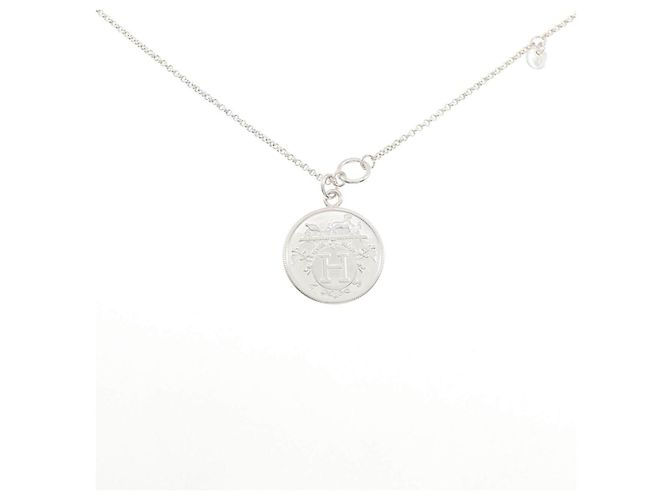 Hermès Collana Hermes Ex Libris MM Argento 925 Oro Rosa 750