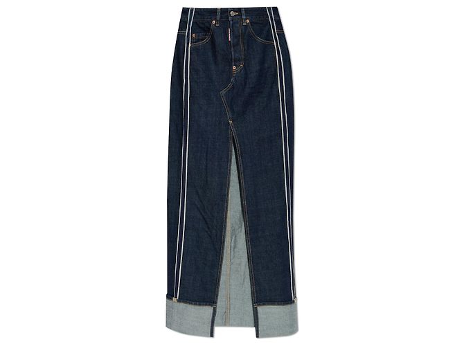 Gonna in denim selvedge blu navy Dsquared2