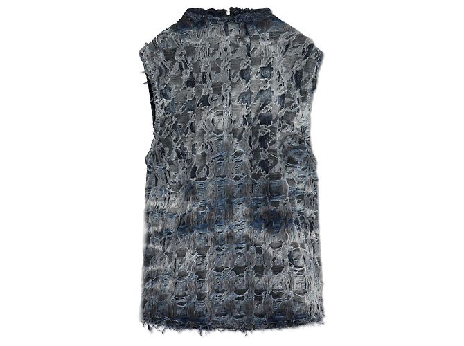 Top senza maniche Diesel DE-TAPI-FSH1 in cotone grigio