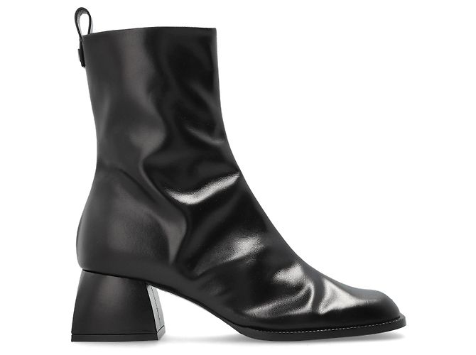 Botines de tacón de piel negra Nodaleto