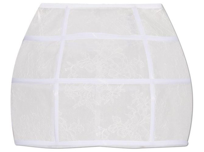 Jupe courte en dentelle blanche Blumarine