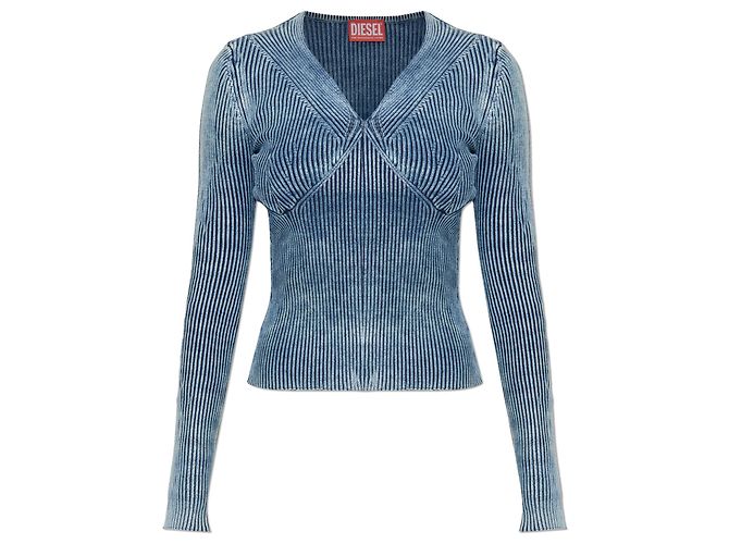 Top M-MILMO Diesel azul de algodão