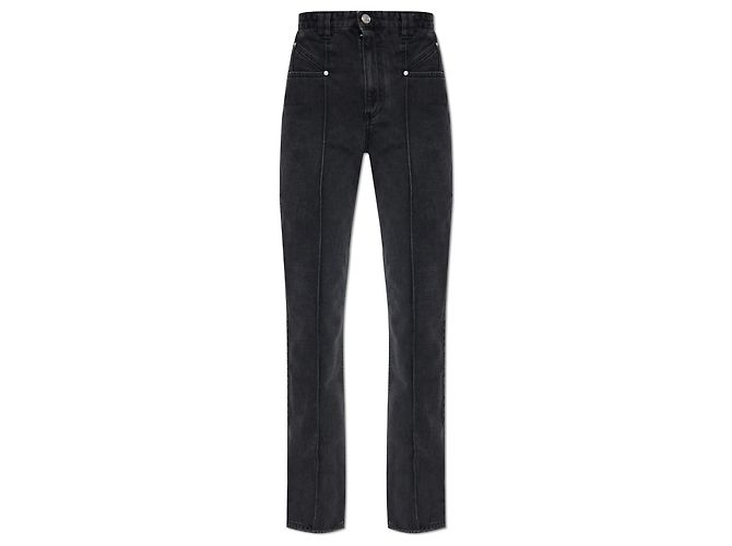 Vaqueros Lirokayo Isabel Marant negros de algodón