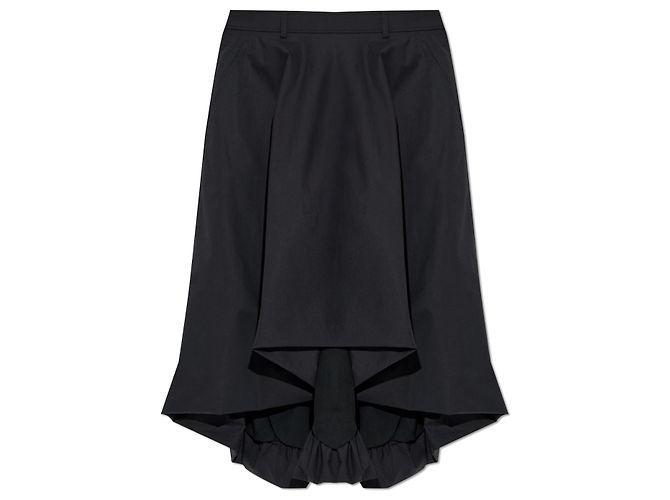 Saia assimétrica Moschino de algodão preta
