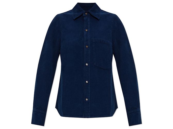Victoria Beckham Camicia in velluto a coste con tasca