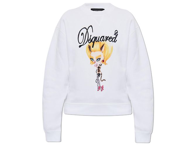 Dsquared2 Sweatshirt avec imprimé et appliqués