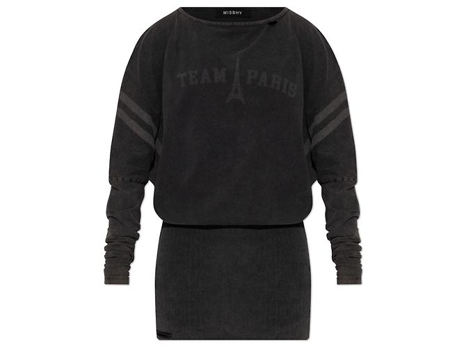 Autre Marque Vestido mini estampado Team Paris de algodón MISBHV